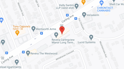 Map of the neighborhood around Carlingview Manor
