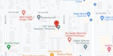 Britannia Gardens Senior Ctzns in google map