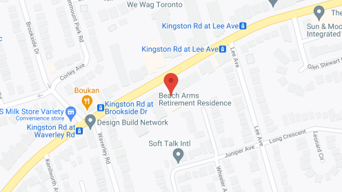 Map of the neighborhood around Beach Arms Lodge
