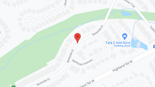 Map of the neighborhood around Bankside Terrace