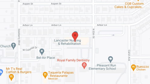Map of the neighborhood around Lancaster Health & Rehab Ctr