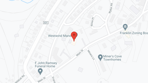 Map of the neighborhood around Westwind Hall