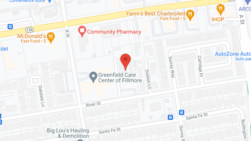 Map of the neighborhood around Fillmore Country Club