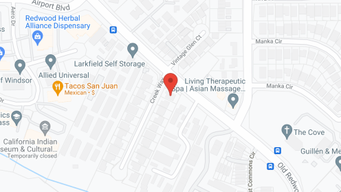 Map of the neighborhood around Creek Way Homes