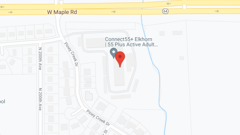 Map of the neighborhood around Connect55 Plus Elkhorn