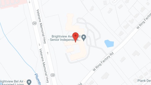 Map of the neighborhood around Brightview Avondell
