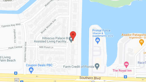 Map of the neighborhood around Hibiscus Palace III Assisted Living Facility LLC