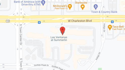 Map of the neighborhood around Las Ventanas at Summerlin
