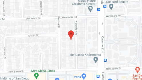 Map of the neighborhood around Joster Villa