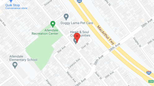 Map of the neighborhood around Heart and Soul Communities