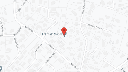Map of the neighborhood around Lakeside Manor