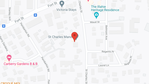 Map of the neighborhood around St. Charles Manor