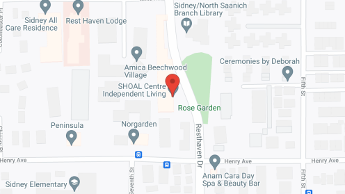 Map of the neighborhood around Shoal Centre