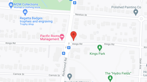 Map of the neighborhood around Mount Tolmie Hospital