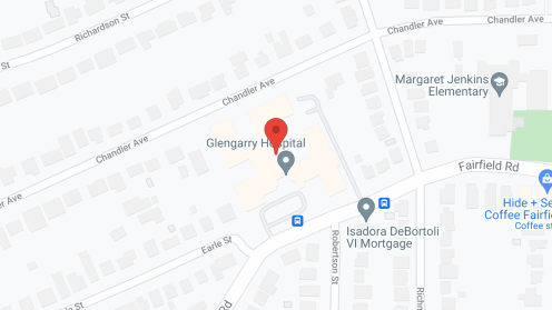 Map of the neighborhood around Glengarry Hospital