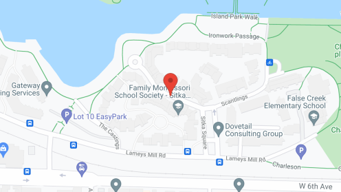 Map of the neighborhood around False Creek Residence