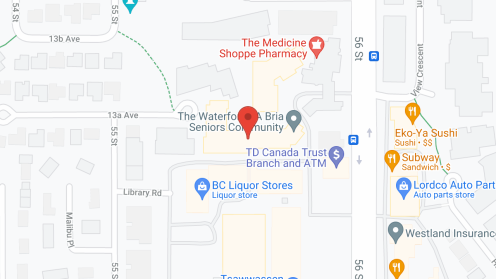Map of the neighborhood around The Waterford