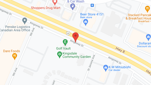 Map of the neighborhood around Trinity Village Studios
