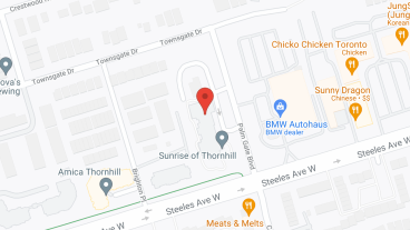 Sunrise of Thornhill in google map