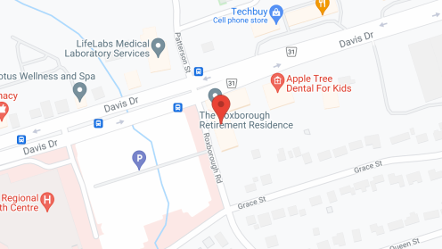 Map of the neighborhood around The Roxborough Retirement Residence