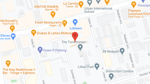 Map of the neighborhood around The Dunfield Retirement Residence