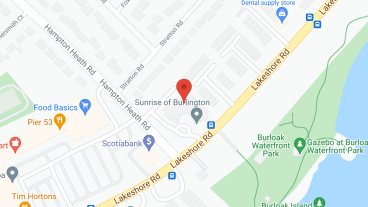 Sunrise of Burlington in google map