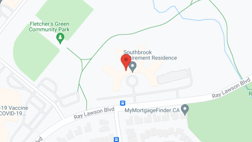 Map of the neighborhood around Southbrook Retirement Community