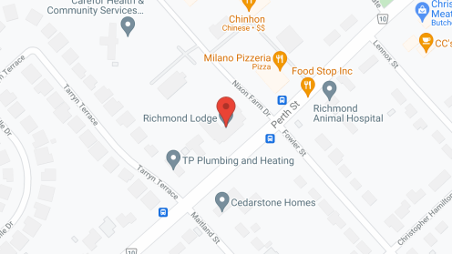 Map of the neighborhood around Richmond Lodge