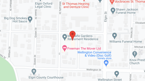 Map of the neighborhood around Metcalfe Gardens