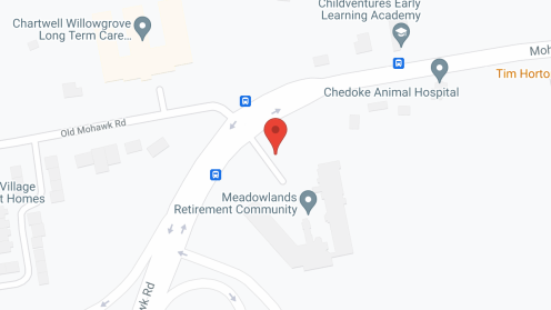 Map of the neighborhood around Meadowlands Retirement Residence