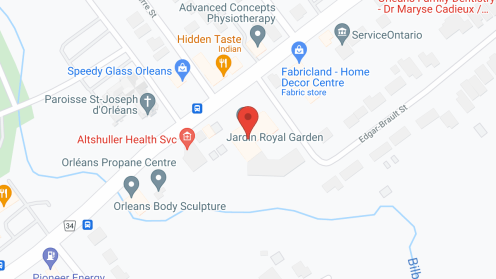 Map of the neighborhood around Jardin Royal Garden Inc.