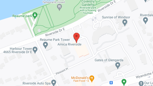 Map of the neighborhood around Amica Riverside