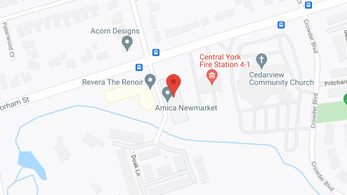 Map of the neighborhood around Amica Newmarket