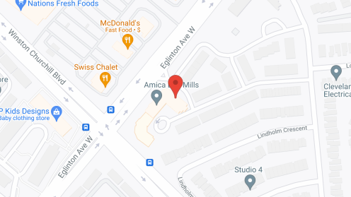 Map of the neighborhood around Amica Erin Mills