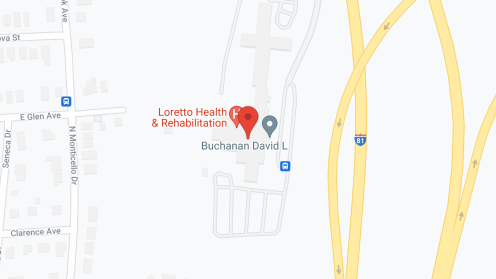 Map of the neighborhood around Loretto Rehab Ctr