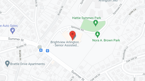 Map of the neighborhood around Brightview Arlington
