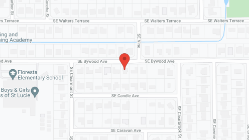 Map of the neighborhood around The Retreat On Bywood