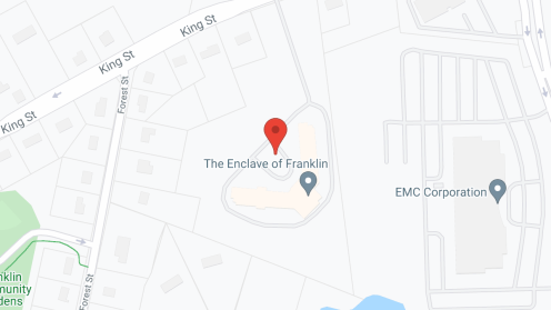 Map of the neighborhood around The Enclave of Franklin Assisted Living and Memory Care Community