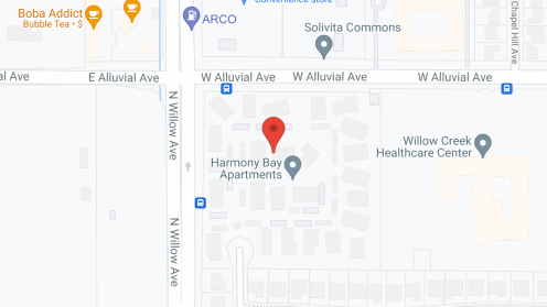 Map of the neighborhood around Harmony Bay
