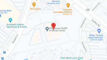 Manassas Health & Rehab Center in google map