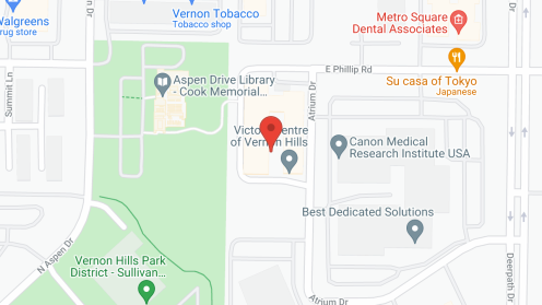 Map of the neighborhood around Victory Centre of Vernon Hills
