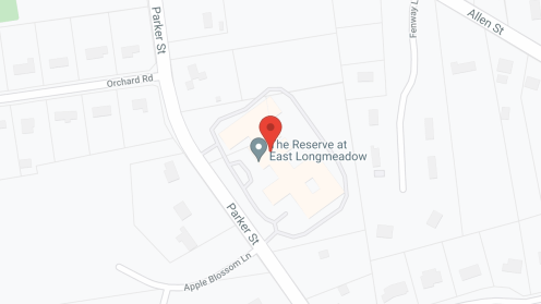 Map of the neighborhood around The Reserve at East Longmeadow
