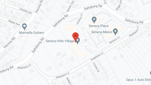 Map of the neighborhood around Seneca Hills Village