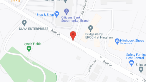 Map of the neighborhood around Bridges by EPOCH at Hingham