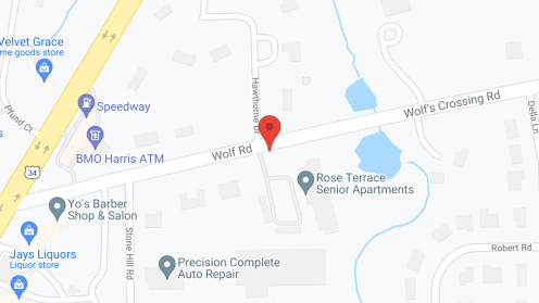 Map of the neighborhood around Rose Terrace Apartments