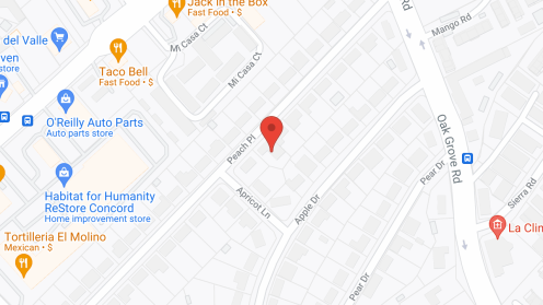 Map of the neighborhood around Welcome Home Concord 1