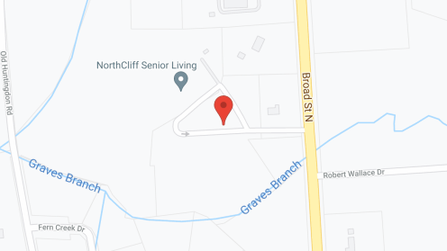 Map of the neighborhood around NorthCliff Assisted Living