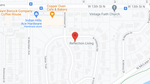 Map of the neighborhood around Reflection Living