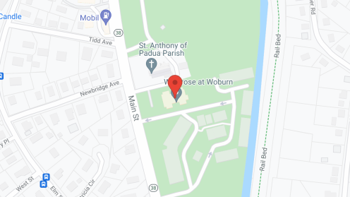 Map of the neighborhood around Windrose at Woburn
