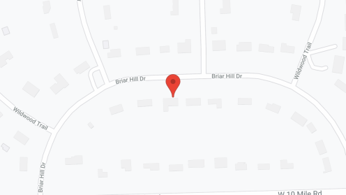 Map of the neighborhood around Briar Hill Assisted Living